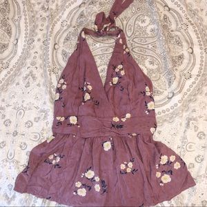 A&F Floral Halter Blouse